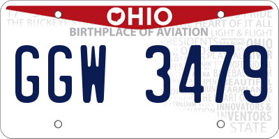 OH license plate GGW3479