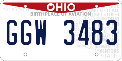 OH license plate GGW3483