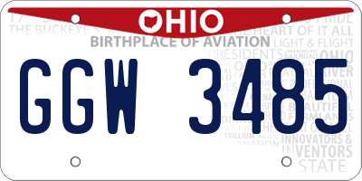 OH license plate GGW3485