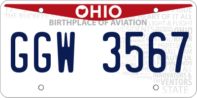 OH license plate GGW3567