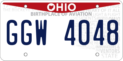OH license plate GGW4048