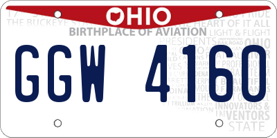 OH license plate GGW4160