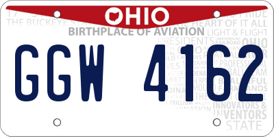 OH license plate GGW4162