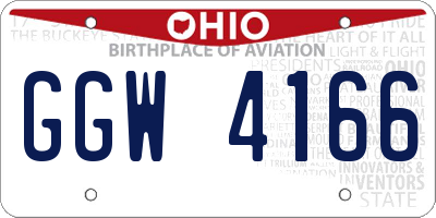 OH license plate GGW4166