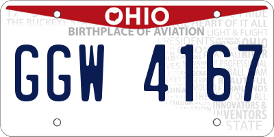 OH license plate GGW4167