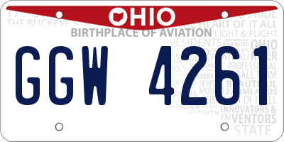 OH license plate GGW4261