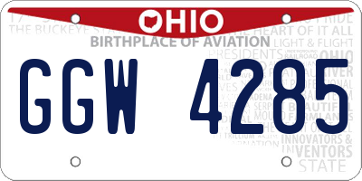 OH license plate GGW4285