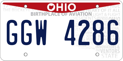 OH license plate GGW4286