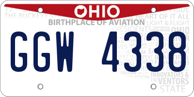 OH license plate GGW4338