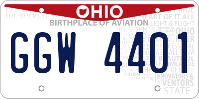 OH license plate GGW4401