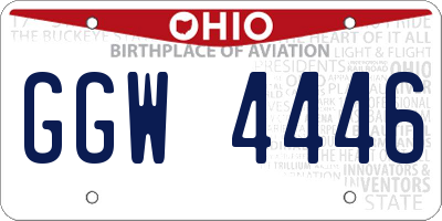 OH license plate GGW4446