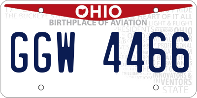OH license plate GGW4466