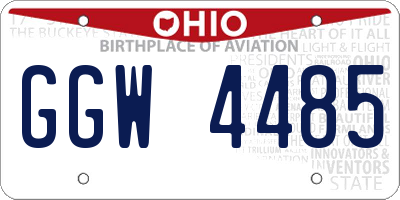 OH license plate GGW4485