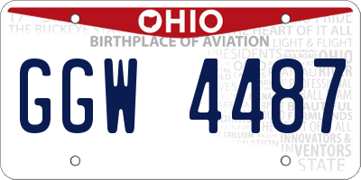OH license plate GGW4487