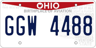 OH license plate GGW4488