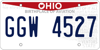 OH license plate GGW4527