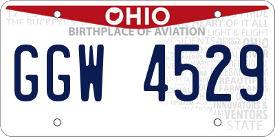 OH license plate GGW4529