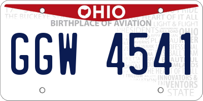 OH license plate GGW4541