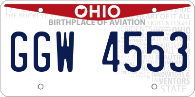 OH license plate GGW4553