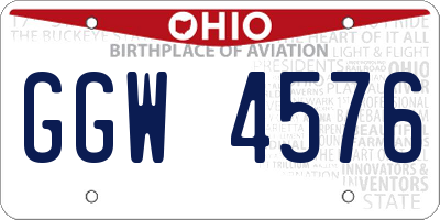 OH license plate GGW4576