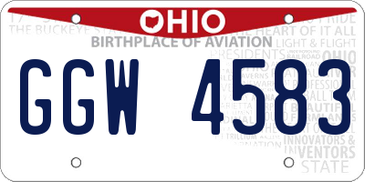 OH license plate GGW4583