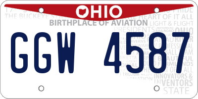 OH license plate GGW4587