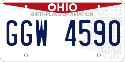 OH license plate GGW4590