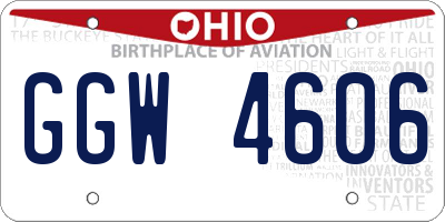 OH license plate GGW4606