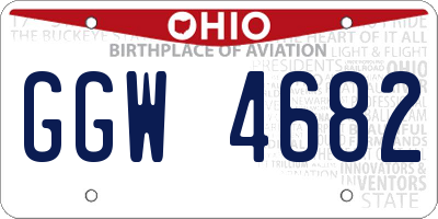 OH license plate GGW4682