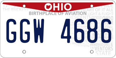 OH license plate GGW4686