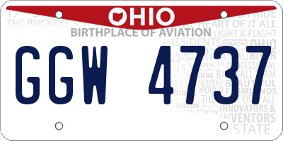 OH license plate GGW4737