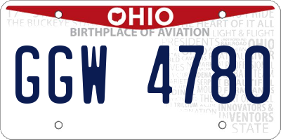 OH license plate GGW4780