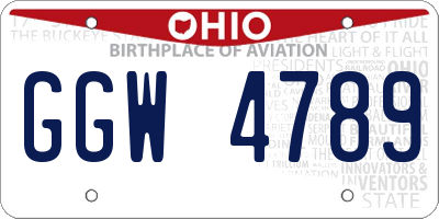 OH license plate GGW4789