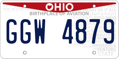 OH license plate GGW4879
