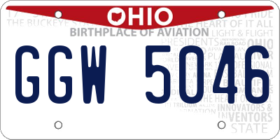 OH license plate GGW5046