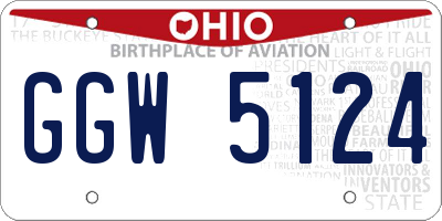 OH license plate GGW5124