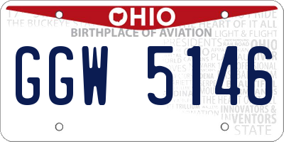 OH license plate GGW5146