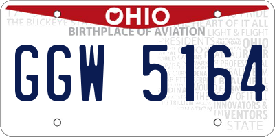 OH license plate GGW5164