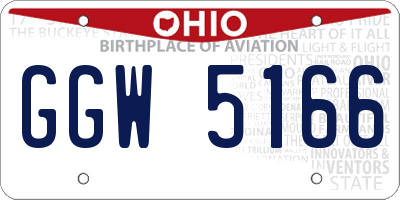 OH license plate GGW5166
