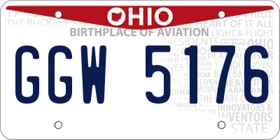 OH license plate GGW5176