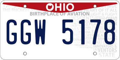 OH license plate GGW5178