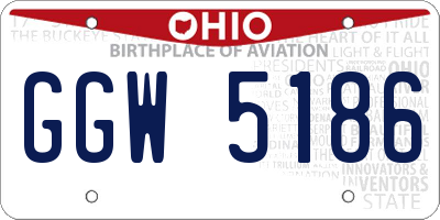 OH license plate GGW5186