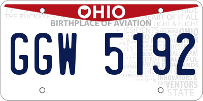 OH license plate GGW5192