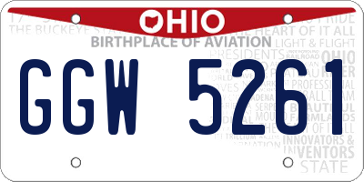 OH license plate GGW5261