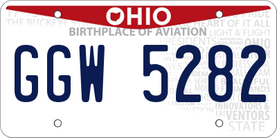 OH license plate GGW5282