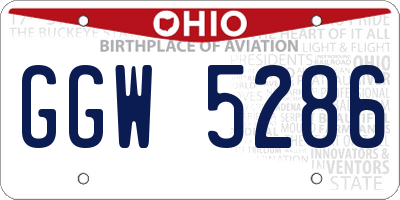 OH license plate GGW5286