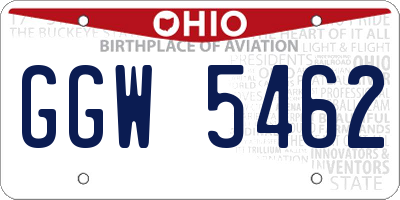 OH license plate GGW5462