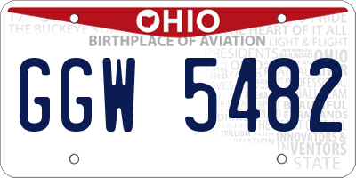 OH license plate GGW5482