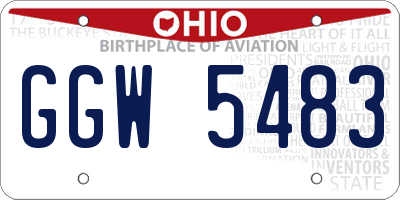 OH license plate GGW5483