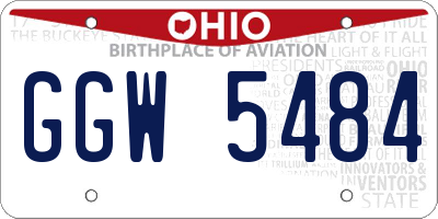 OH license plate GGW5484